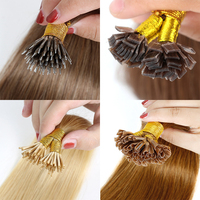 Sortie d'usine Super Double dessiné Nano anneau/nano lien Extensions de cheveux humains kératine italienne pré-collé Nano Extensions de cheveux