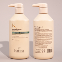 Champú de Aceite de Argán Sin Sulfatos para el Cuidado del Cuero Cabelludo Graso, Champú Clarificante con Control Natural de la Grasa, Marca Privada para Salón, Venta al Por Mayor