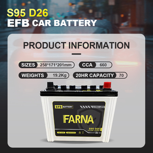 Batería de Coche de Plomo-Ácido EFB 12v 65ah Mf, Batería Automotriz 6-QTPA-65 para Arranque de Automóviles - Product Image 2
