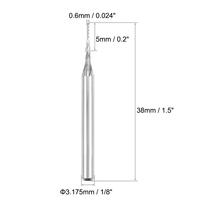 Fraise à queue en carbure non revêtue RUIMENG 06 mm à 10 cannelures pour routeurs CNC et machines à circuits imprimés, queue de 0,2 po