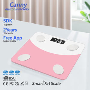 เครื่องชั่งน้ำหนักดิจิตอลแบบพกพา Canny B2B Factory พร้อมจอแสดงผลดิจิตอล วิเคราะห์ไขมันในร่างกาย ช่องเสียบ USB  รับผลิตแบบ OEM พร้อมโลโก้ - Product Image 1