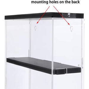 <span class=keywords><strong>Vitrine</strong></span> acrylique murale POP étagères claires objets de collection <span class=keywords><strong>vitrine</strong></span> <span class=keywords><strong>vitrine</strong></span> pour boîte de rangement noir - Product Image 5