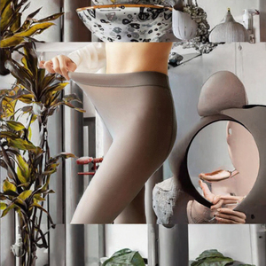 Collants d'hiver chauds sans couture à taille haute pour femmes, doublés polaire, grande taille, maintien élevé - Product Image 2