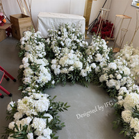 IFG usine directe 2ft longueur blanc hortensia Delphinium verdure allée fleur coureur pour décor de mariage
