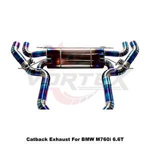 Vortex Hand Welded Titanium Exhaust <b>Back</b> System for BMW M760i M760Li G12 N74 Custom Upgrade Valvetronic Pipe - Product Image 6
