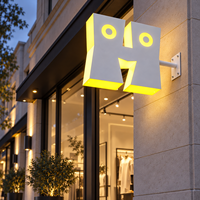 Enseignes lumineuses LED Gozone à fixation murale, lettres personnalisées en acrylique pour devanture de magasin de vêtements pour femmes
