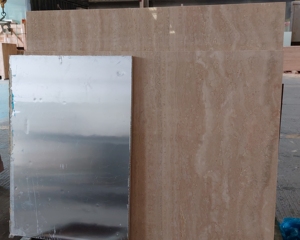 Panneau de pierre composite en <span class=keywords><strong>travertin</strong></span> italien original Roma Travertine, panneau de pierre design pour la décoration murale. - Product Image 5