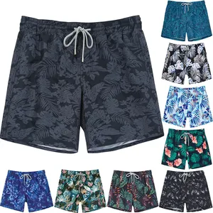 Wholesale Polyester Loose Fit Swim Trunks Quick Dry Beach Shorts With Mesh Lining Men Swim Shorts