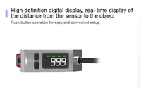 Larga distancia 500mm BGS Cmos Sensor de haz láser Detector interruptor Lasersensor reemplazo Keyence Sensor láser