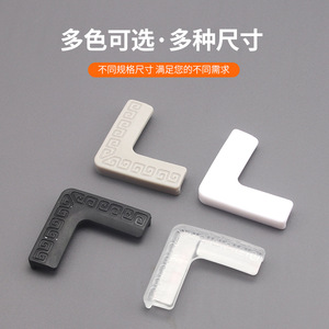L Shape <b>Plastic</b> Corner Protector For <b>Window</b> Edge Safety Anti Collision Guard Transparent Gray - Product Image 4