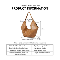 Sac fourre-tout de luxe en cuir véritable tressé marron pour femme, grande capacité, idéal pour le shopping décontracté, compatible OEM/ODM