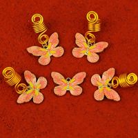 Pendentif papillon, accessoire de bijouterie DIY, grand matériau métallique transparent, extension de cheveux, ornement de coiffure, CECILLIA WIG JH-291 pour