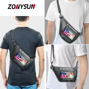 Waterproof Single Shoulder Bag ZONYSUN Outdoor Customized Logo Shoulder Pouch Cycling Messenger Crossbody Bag Phone Pouch Waterproof Dry Bag