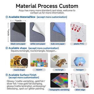 Kode QR kustom kartu bermain anti-curang kertas plastik Poker profesional untuk Kasino - Product Image 4