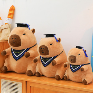 En gros, Jouet Capybara Cochon d'Inde en coton PP doux, avec chapeau <span class=keywords><strong>de</strong></span> docteur, Cadeau commémoratif <span class=keywords><strong>de</strong></span> remise <span class=keywords><strong>de</strong></span> diplôme et scolaire pour fille et garçon - Product Image 6