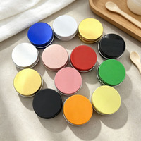Boîte en métal orange de luxe 15g, pot en aluminium pour crème cosmétique, baume, bougie, emballage avec couvercle à vis, logo personnalisé