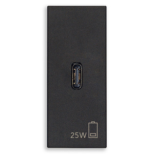 อะแดปเตอร์แปลงไฟ USB-C PD 25W สีดำ สำหรับแล็ปท็อป โทรศัพท์ แท็บเล็ต - Product Image 1