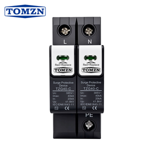 TOMZN 2P AC SPD 275V 385V 420V 20kA ~ 40kA Dispositivo de protección contra sobretensiones de carril Din DPS Mecanismo de liberación rápida Enchufable <span class=keywords><strong>MOV</strong></span> Tipo de escudo - Product Image 1