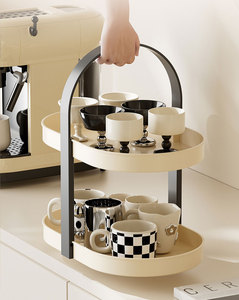 Mỹ phẩm Máy tính để bàn kệ văn phòng nhỏ nhỏ Bàn cà phê di động nhiều lớp kệ - Product Image 6