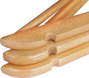 Home Lot de 20 cintres en bois de qualité supérieure Crochet rotatif à 360 <span class=keywords><strong>degrés</strong></span> Cintres en bois de couleur naturelle - Product Image 6