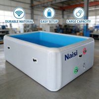 Soldes d'été : Grande piscine gonflable portable d'extérieur sur mesure en tissu Drop Stitch pour la famille
