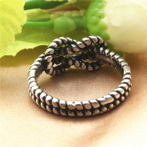 Retro Gold Rope Knot <b>Ring</b> Women's Fashion Jewelry Gift Occasion Stainless Steel Style - Product Image 4