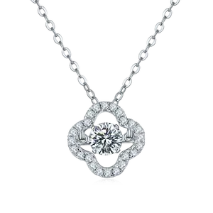 Hot Selling Bloem Sieraden 925 Sterling Zilveren Moissanite Diamanten Ketting Voor Vrouwen
