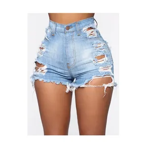 2024 Limited Time Goods Quick Dry Mid Waist plus size jeans shorts women Ripped Womens Denim Pants ripped jeans women
