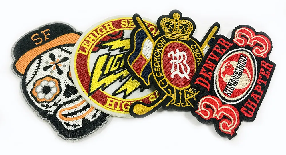 Patch tissé Badges brodés personnalisés Patchs en PVC avec fer à repasser au dos