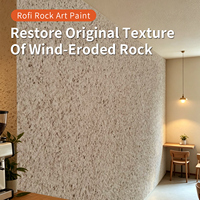 Revêtement mural décoratif naturel Rofi Rock Art Paint pour colonnes, application manuelle, ininflammable, non toxique, avec agrégats, pour salon