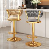 Chaise de comptoir réglable, chaise de salon moderne pivotante, tabouret de bar chromé, chaise de bar