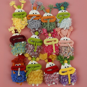 Collection de sacs à clés en forme de saucisse, étui de protection exquis tissé à <span class=keywords><strong>la</strong></span> main, en laine crochetée, pour grandes et petites filles - Product Image 2
