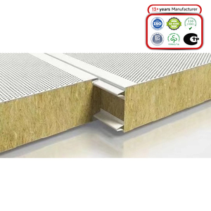 Gran oferta, diseño único, paneles sándwich con cara de Metal de lana de roca, aislamiento <span class=keywords><strong>térmico</strong></span>, pared Interior para almacenes - Product Image 6