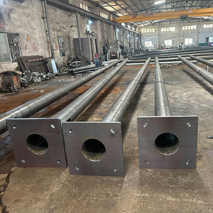 Солнечный светодиодный уличный фонарный столб из оцинкованной стали 20-25 футов, металлический столб для солнечных уличных фонарей - Product Image 3