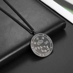 Acero inoxidable 7 Arcángeles Sigil Charm Collares para hombres Arcángeles Sigil Collares Pentáculo Amuleto mágico Protección Talismán - Product Image 5