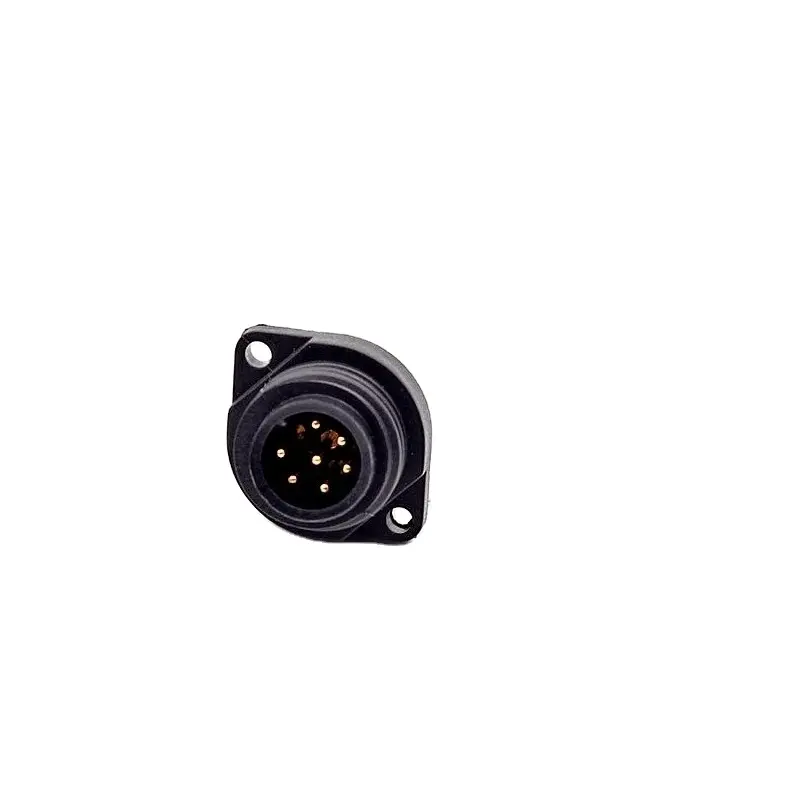 Binder-conector de montaje de Panel macho, Circular RD24, 6 + enchufe de contacto PE para alimentación