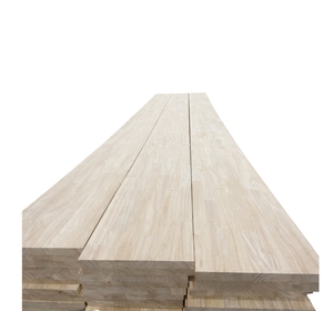 Panneau en bois massif de caoutchouc laminé à jointures à l'ongle 1220x2440mm, surface lisse, pour armoires sur mesure et menuiserie - Product Image 1