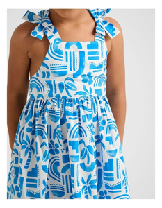 Robe d'été en coton respirant conçue pour les filles actives, offrant un look décoratif attrayant, une sensation confortable et une coupe facile. - Product Image 4