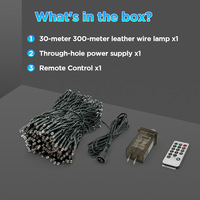 Guirnalda de Luces LED de Navidad con Cable Verde IP65, Luces Decorativas para Árbol, Valla y Jardín