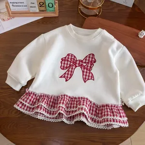 <span class=keywords><strong>Felpa</strong></span> Autunnale 2025 in Stile Coreano per Ragazze, in Cotone con Maniche a Fiocco alla Moda - Product Image 4