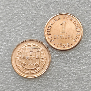 1921,1922 PORTOGALLO 1 <span class=keywords><strong>CENTAVO</strong></span> Monete commemorative in stile antico, regali, decorazioni per la casa - Product Image 2