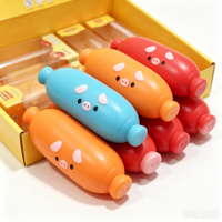 Jouet Squishy Chien Saucisse Mignon Animal en PVC + Blocs de Construction Anti-Stress pour Enfants Cadeau d'Anniversaire
