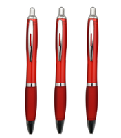 Stylo à bille promotionnel de nouveauté de marque de stylo de contour incurvé orange avec le corps en plastique coloré de largeur d'écriture de 1.0mm