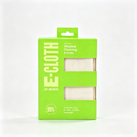 Kit de chiffons de nettoyage de vitres réutilisables, boîtes en papier avec kits de serviettes en microfibre à séchage rapide, boîte d'emballage