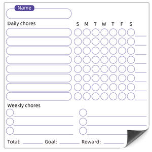 Tableau magnétique de récompenses pour enfants et famille, effaçable à sec, 10x10 pouces, personnalisable - Product Image 2