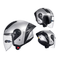 LS2 OF616 Dual pour Bluetooth Casque de moto pour hommes femmes toutes saisons ABS pour vélo électrique Scooter Nouveau Half Three-Quarter