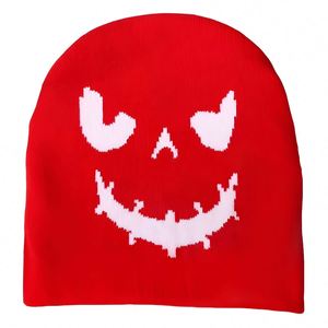 Gorro de punto personalizado de Halloween con diseño de calabaza Y2K a cuadros, con lazos, unisex, para adultos, cómodo, personalizado, para mantener el calor - Product Image 5