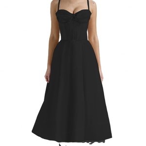 Support Sample Customization Casual Midi <b>Dress</b> Sleeveless Flowy A-Line <b>Dresses</b> Women's for Summer Simple - Product Image 1