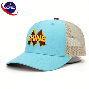 QZFSO Wholesale Custom High Quality Printing logo Summer 6 Panels Camo Baseball Cap Embroidery Mesh Hip Hop Trucker Hats for Men - Product Image 1