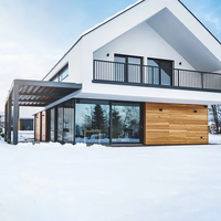 Villa en acier léger préfabriquée, maison modulaire avec chambre à coucher, construction personnalisée
